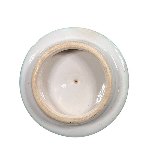 Vtg Gmundner Keramik Alpine Flowers Creamer Pitcher with Lid Hand Painted Green - Picture 9 of 15